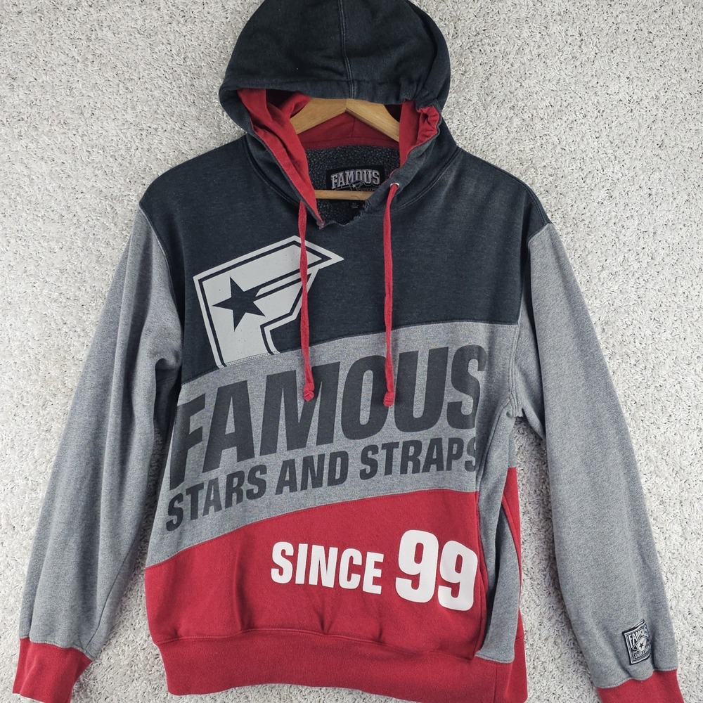 Famous Stars & Straps Punk Rock Skate Hoodie Men's M Grunge Y2K Blink 182